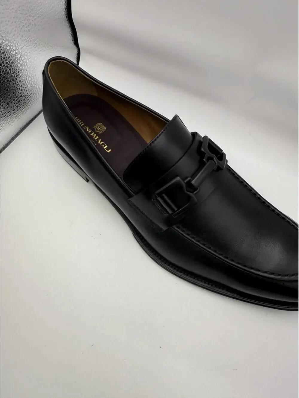 Bruno Magli Men's Alpha Size 10 Black Leather Men's Loafers